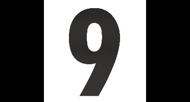 Intersteel Huisnummer 9 XXLNumbra 50cm zwart - 0023.402129