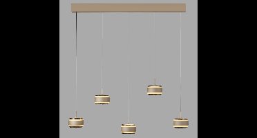 Paul Neuhaus 5L eettafel hanglampPure Falling Rings bronce - 2504-97