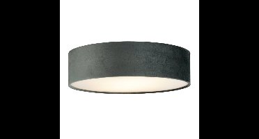 Searchlight PlafondlampDrum Pleat 38cm velvet antraciet - 23298-2GY