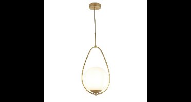 Searchlight Wit glazen hanglampAvalon - 9171-1GO