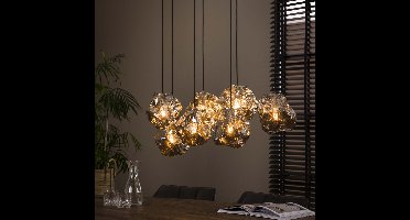 Lyora Eettafel hanglampRock 7-lichts - zilver glas - 7116/39C