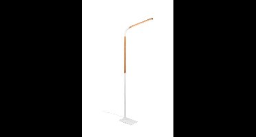 Trio Flexibele leeslampNorris wit met hout - 445210131