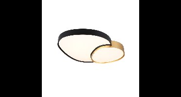 Trio Organische plafonniereRise 77cm zwart met goud - 647519280