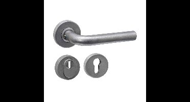 Intersteel AchterdeurbeslagsetLuzern rond RVS getrommeld - 0034.405716