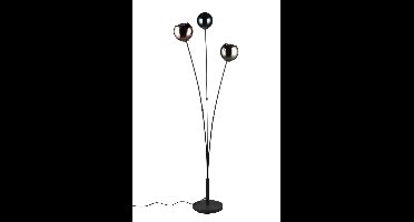 Trio Design staande lampSheldon zwart met smoke glas - R41303017