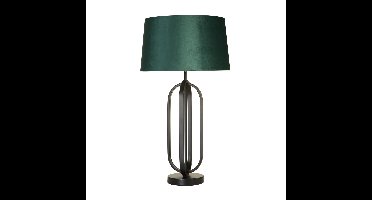 Searchlight TafellampChic zwart met emerald kap - EU91101EM