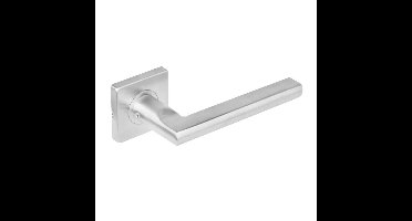 Intersteel Platte deurklinkHoek 90 op rozet RVS - 35.125.202