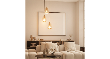 Lyora Design hanglampAlish 3-lichts amber glas - 9416968