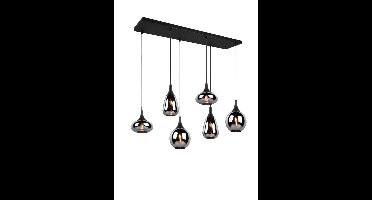 Trio 6-lichts hanglampLumina met smoke glas - 317000632