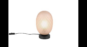 Trio TafellampFacette met geribbeld amber glas - 564200113