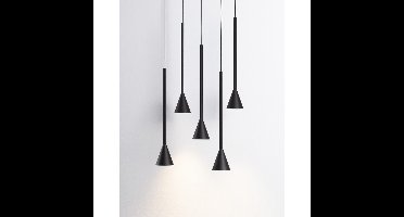 Lyora HanglampNet rond 5-lichts zwart - 9060219