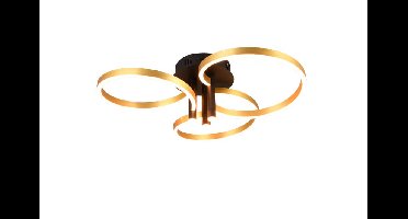 Trio Gekrulde led plafondlampCaruso goud - Ø 65,5cm - 648110680