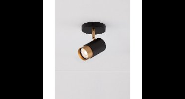 Lyora PlafondspotPogno enkel zwart met goud - 9111432