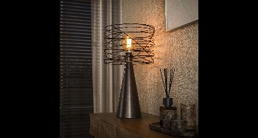 Lyora Urban bruine tafellampCurl met draad kap - 7968/78