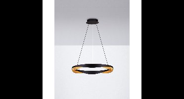 Lyora HanglampRadon Ø 65cm zwart met goud - 9186948