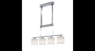 Trio HanglampGarda 4-lichts nikkel mat met wit - 305400401