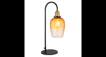 Globo TafellampSalvy amber glas honinggraat - 15786T