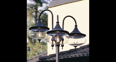 KonstSmide Klassieke lantaarnkapLibra 3-lichts zwart - 621-750