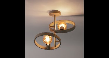 Lyora Ringen plafondlampHover zand - 2x E27 - 8404/43