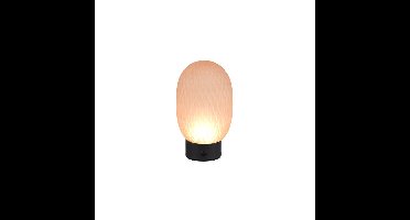 Trio TafellampFacette zwart met amber glas - 564210113