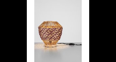 Lyora TafellampMapi Ø 29cm rood met bruin - 9586623