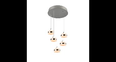 Trio Design hanglampDios nikkel 5-lichts - 331430507