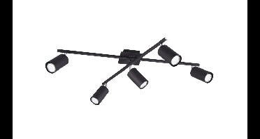 Trio PlafondspotsMarley 5-lichts mat zwart - 612400532