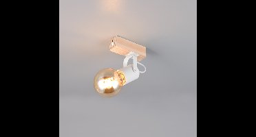 Trio PlafondlampLynar wit met hout - R86661031
