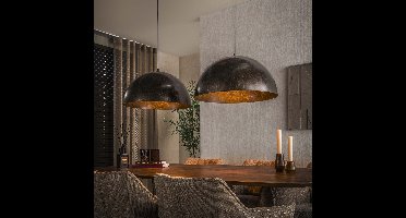 Lyora Industriële hanglampDome 2x Ø 60cm - urban bruin - 7997/78