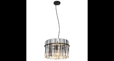 Globo Zwarte hanglampGorley met smoke glas Ø 40cm - 15698H