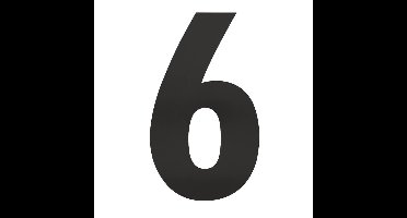 Intersteel Huisnummer 6 XXLNumbra 50cm zwart - 0023.402126