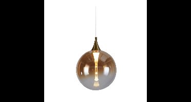 Searchlight 1-lichts hanglampAlchemy amber glas - 76410BK