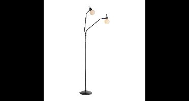 Just Light Zwarte vloerlampLoki 2-lichts - 12158-18