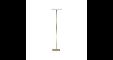 Searchlight VloerlampRecord goud met wit glas - EU33121PB