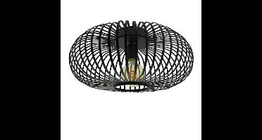 Lyora Zwarte plafondlampGabbia Rond Ø 40cm - P115