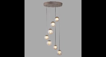 Paul Neuhaus 7-lichts hanglampPure Popup bronce - 2587-97