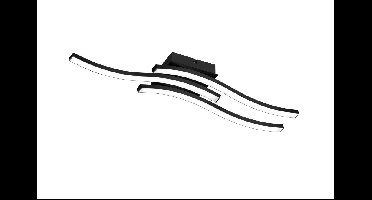 Trio Zwarte plafondlampRoute 3-stripes - R62473132