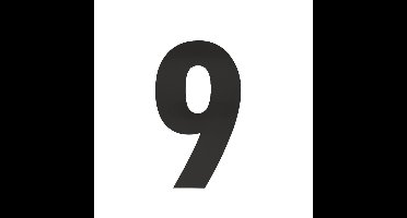 Intersteel Huisnummer 9 XLNumbra 30cm zwart - 0023.402119