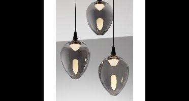 Lyora HanglampNali 3-lichts smoke glas - 9416973