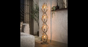 Lyora 4-lichts zand vloerlampTurn E27 - Ø 40cm - 8323/43