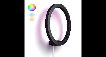 Philips Wandlamp CirleHue Sana - White and Color zwart - 929003052901