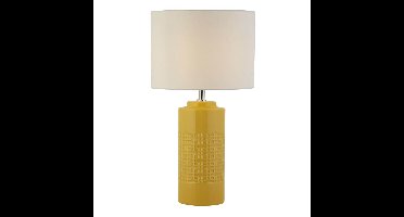 Searchlight SchemerlampTablu okergeel met witte kap - EU60062