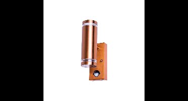 Lyora Dubbele wandspot met sensorOpden Roodkoper - 2x GU10 - ILDED049