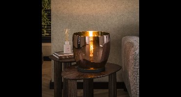 Lyora Vloerlamp koper glasUP Ø 33cm - 32cm hoog - 8002/39K