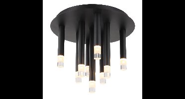 Globo Design plafondlampRyan 9-lichts zwart - 15629-9D