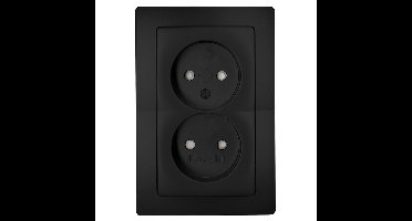 Lyora WandcontactdoosParis 2-voudig zonder randaarde - 944750081