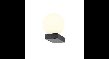 SLV WandlampSun zwart met witte bol - 1009144