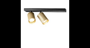Lyora PlafondspotOnis 2-lichts - goud met zwart - 107100