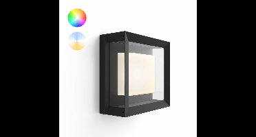 Philips Wandlamp vierkantHue Econic Vitrine zwart - 1743830P7