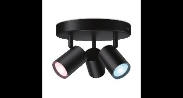 WiZ 3-lichts opbouwspotImageo smart - zwart - 9,29E+11